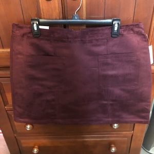 Suede skirt